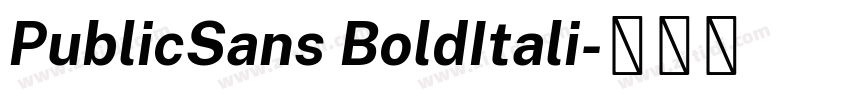 PublicSans BoldItali字体转换